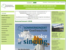 Tablet Screenshot of goetheschule-hannover.de